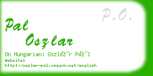 pal oszlar business card